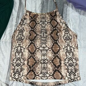 Animal print halter